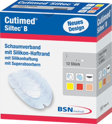 CUTIMED Siltec B Schaumverb.10x22,5 cm m.Haftr.